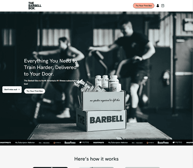 A Subscription-First Shopify Store for a Monthly Fitness Box — the delivered interface