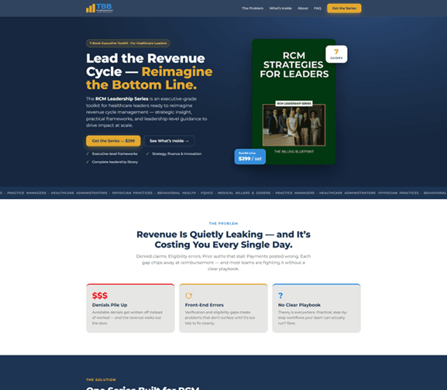 A Single-Page WordPress Launch for a Healthcare eBook Series — the delivered interface