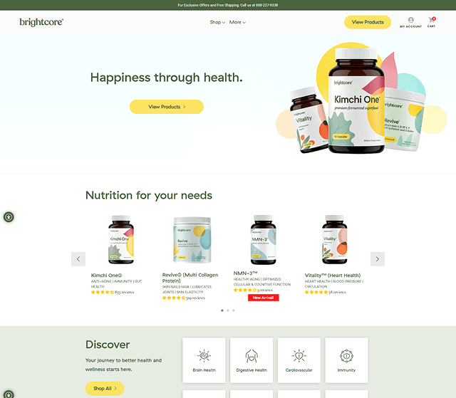 An Organic Superfood Store Built With GemPages — the delivered interface