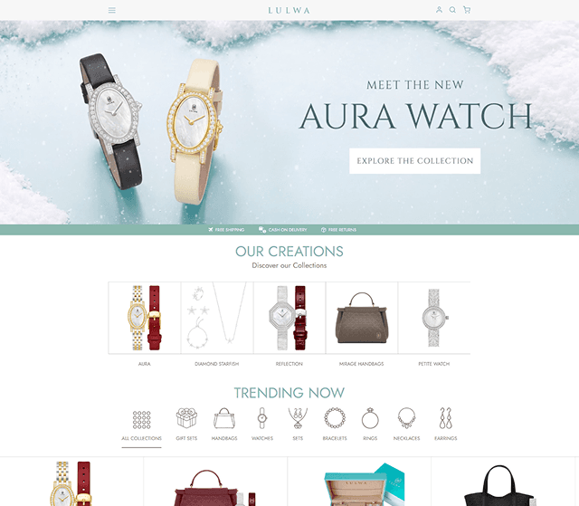 A Heritage-Led Shopify Store for an Emirati Jewellery Brand — the delivered interface