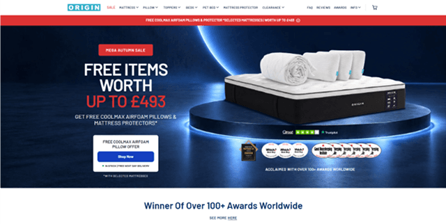 A UK Storefront for a Global Mattress Brand