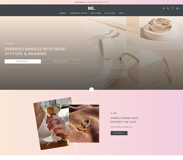 A Custom Engraved Jewelry Shopify Store with Tiered Discounts — the delivered interface