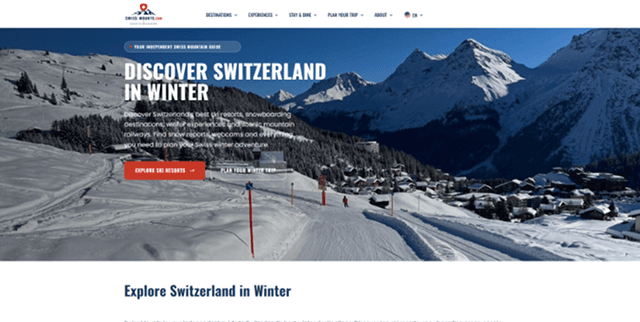 An Independent Swiss Travel Guide Built on Divi 5