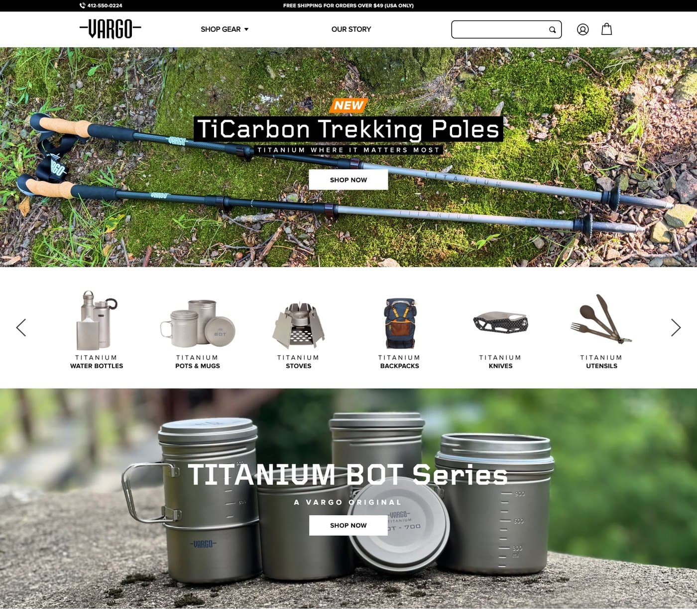 A Material-Led Store for Titanium Outdoor Gear — the delivered interface