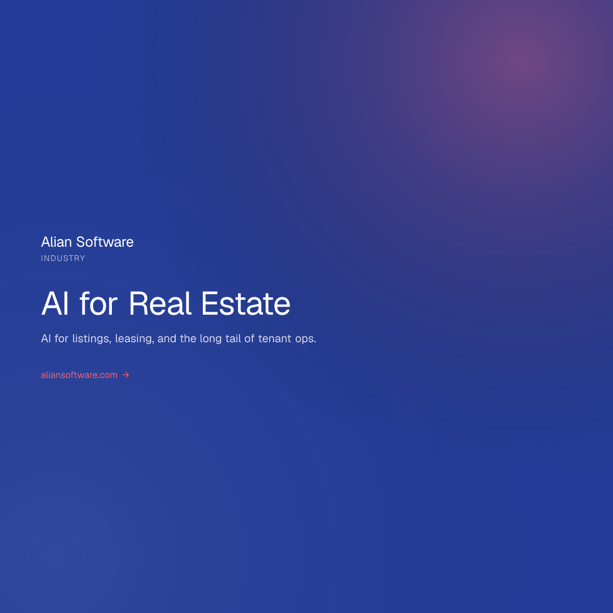 Real Estate · Alian AI