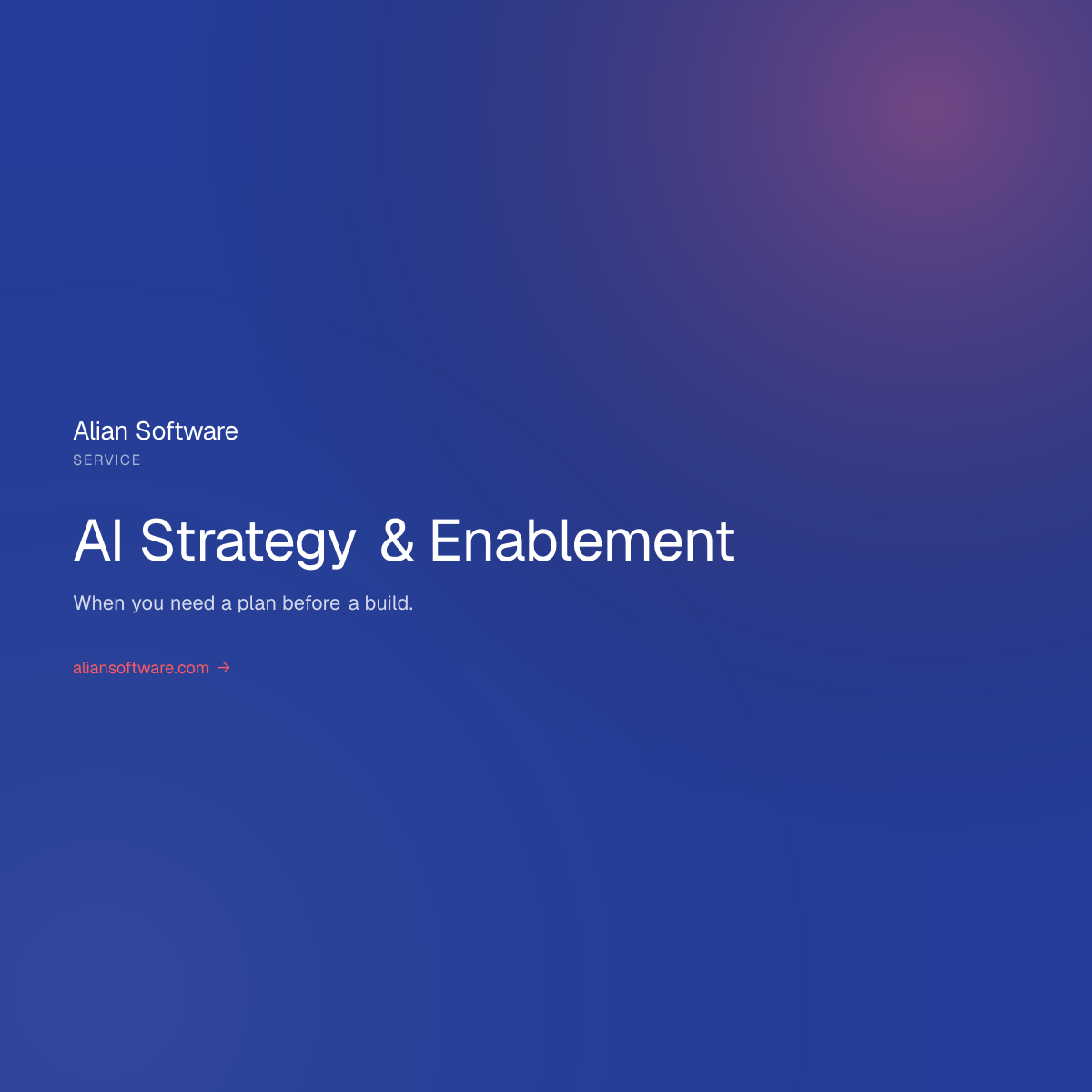 AI Strategy & Enablement · Alian AI